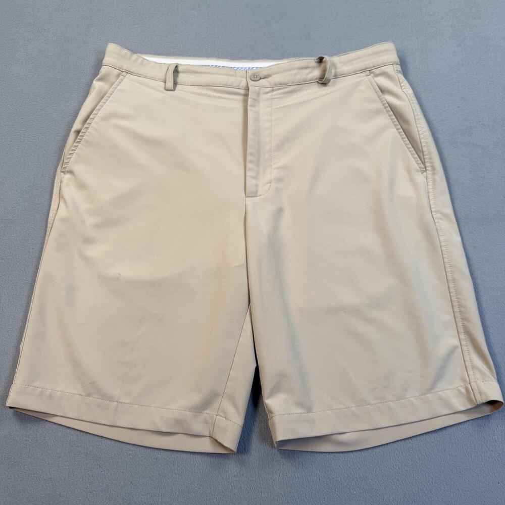 FootJoy Shorts Mens 36 Beige Golf Performance Stretch 9 Inseam Pockets Chino